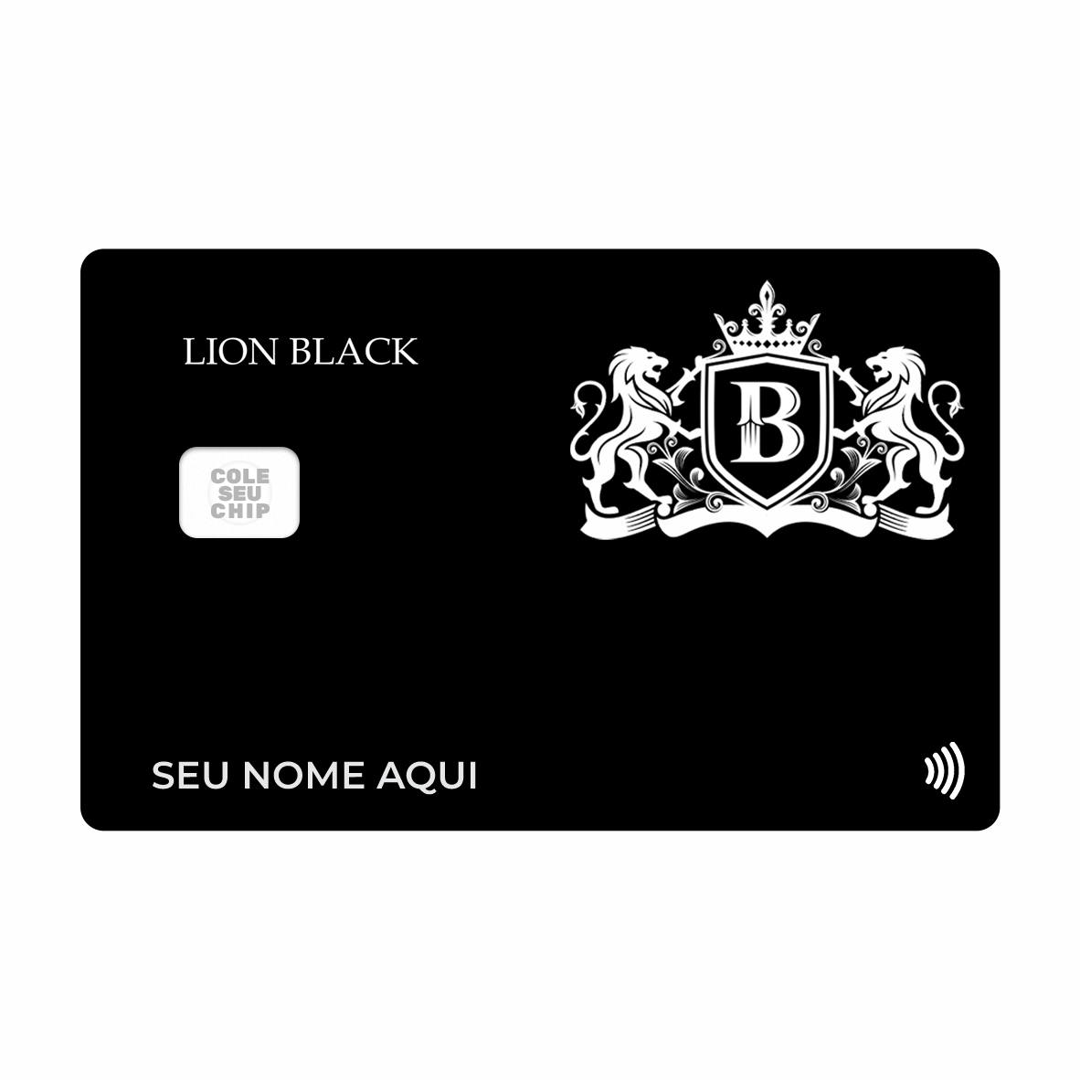 METACARD - Cartão De Plástico Com Impressão Digital UV - Lion Black METACARD - Cartão De Plástico Com Impressão Digital UV - Lion Black